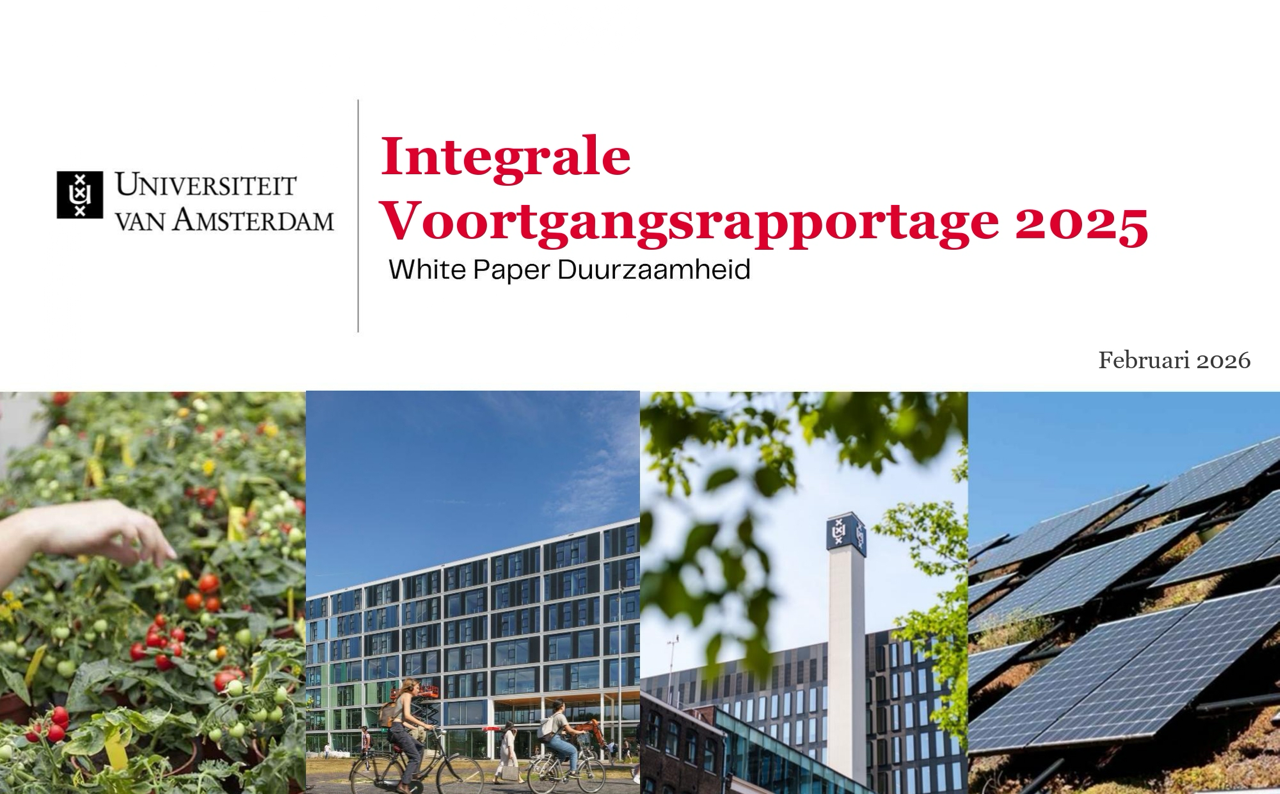 Duurzaamheidsrapportage en herijking doelstellingen bij de UvA